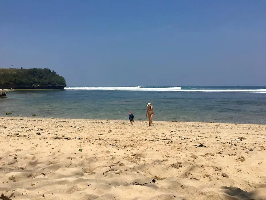 walking on Balangan Beach