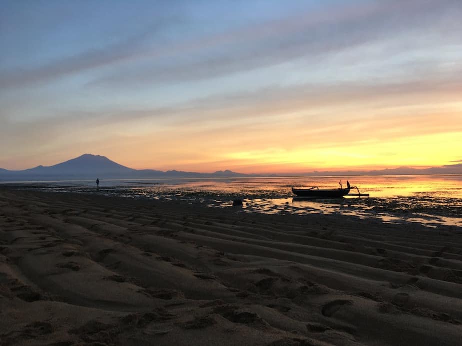 Early in the morning is one of the best times to visit Sanur Beach