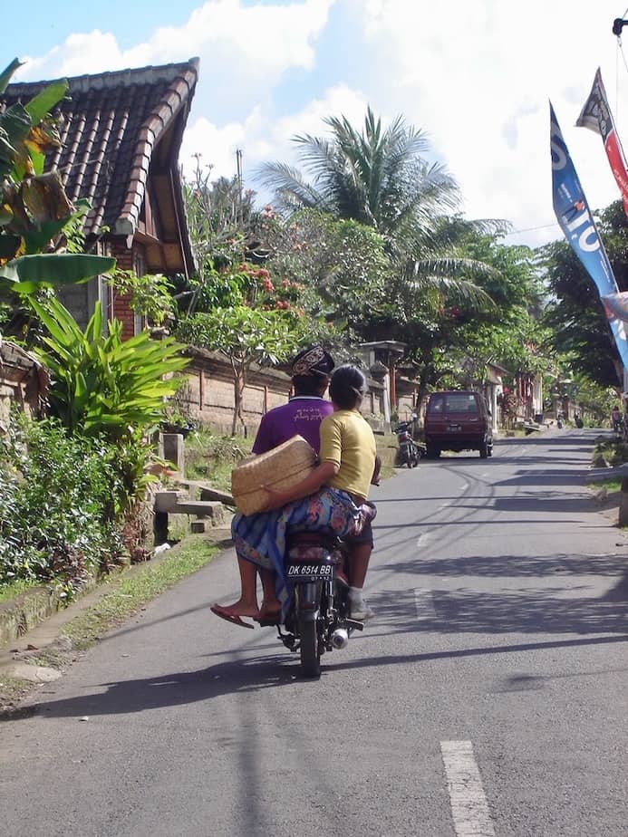smaller roads around Ubud bali