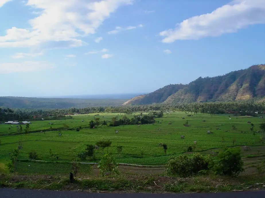 fertile agricultural land on the other side of Mount Seraya