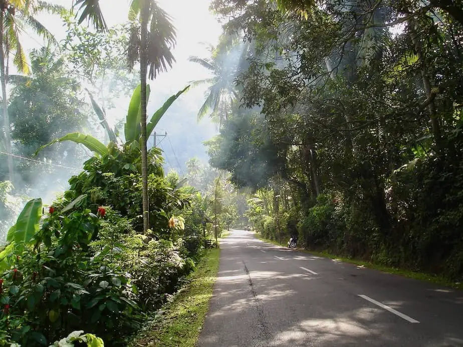 road to sidemen in east bali