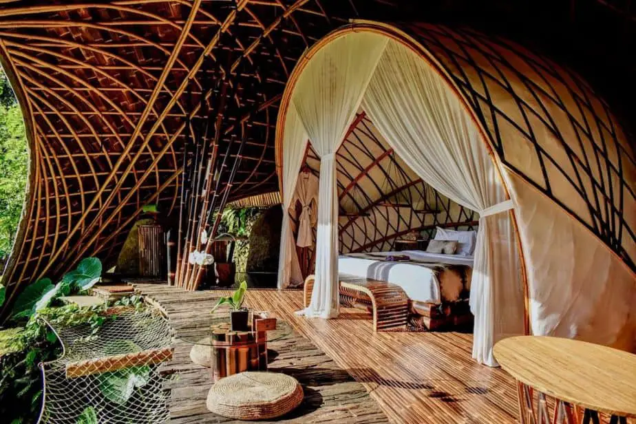 luxurious eco accommodation in Bali at Bambu Indah just outside Ubud