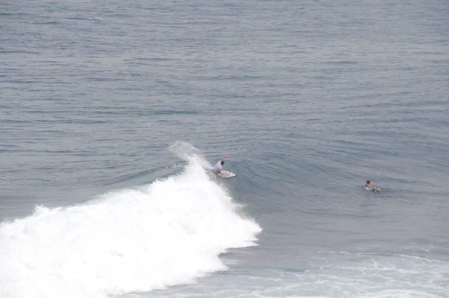 surfers at Uluwatu Beach in the south of Bali