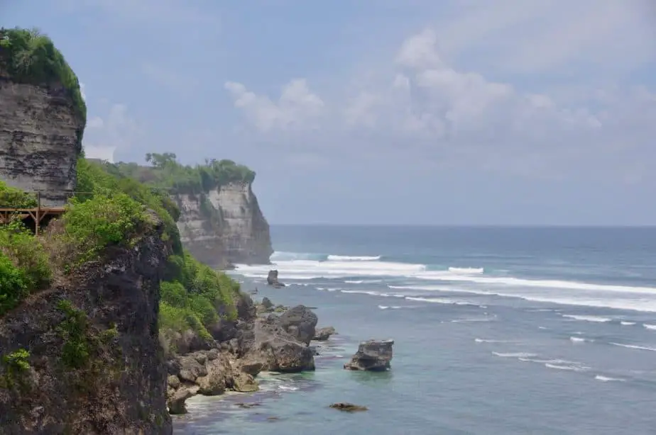 high cliffs at the Uluwatu beach 