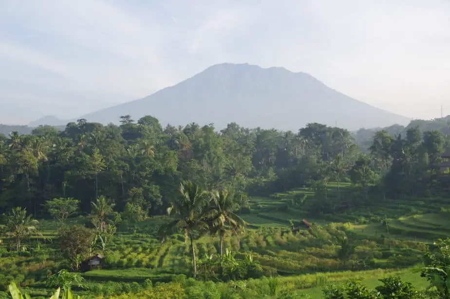 view of Mount Agung in East Bali