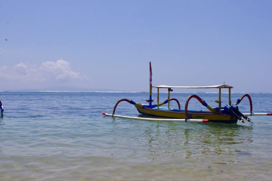 fishing boat at Sanur beach