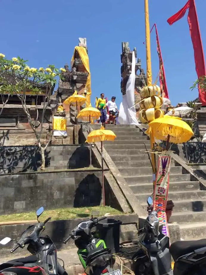 a Balinese temple festival in the  Jatiluwih area