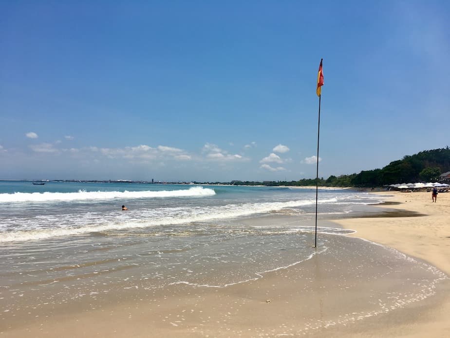 Jimbaran beach is located near the airport