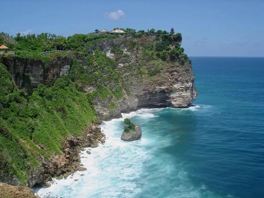 uluwatu temple is perched on the southern tip of Bali