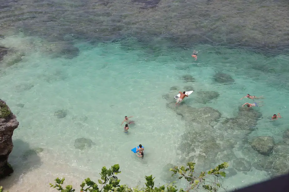 swimming is sometimes possible at the beaches in the bukit peninsular. 