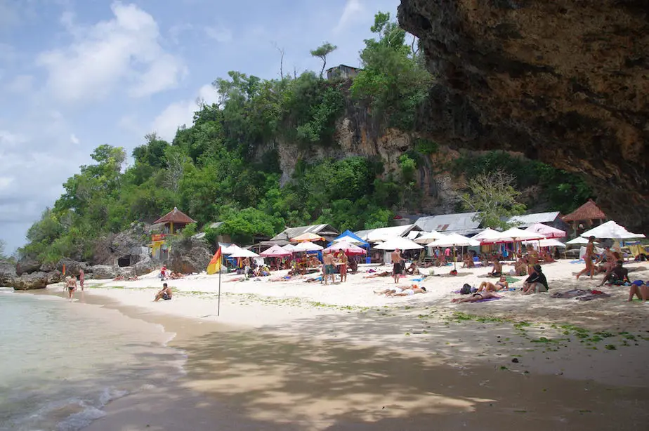 popular beach in bali, padang padang beach